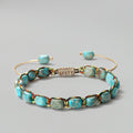 Handmade Stone Bracelet Jewelry Braided Charm Natural Gemstone Sea Sediment Jasper Beaded Bracelet Gift for Women