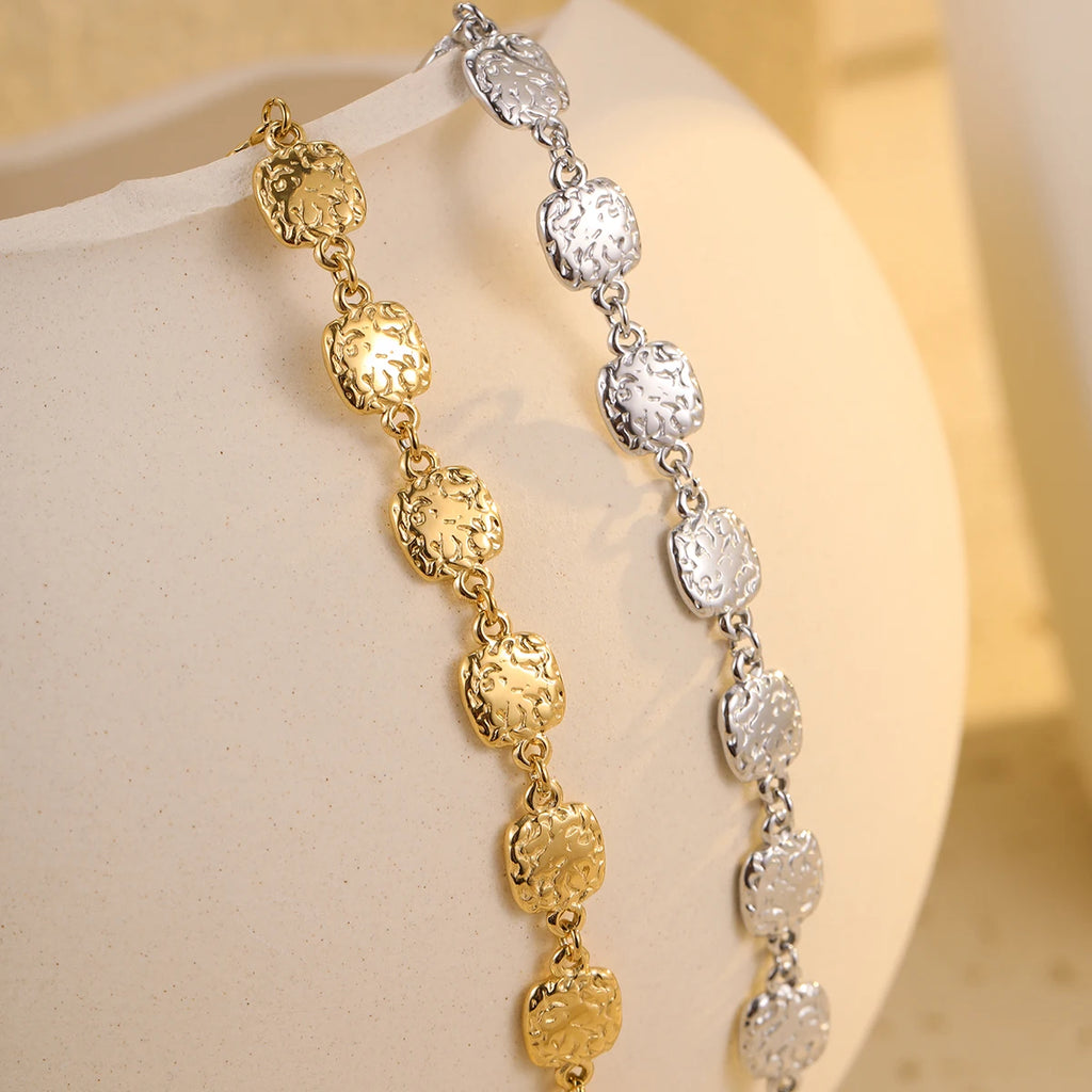 Winter Simple Geometric Texture Stainless Steel Bracelet Retro Fashion Hand Jewelry Factory Wholesale