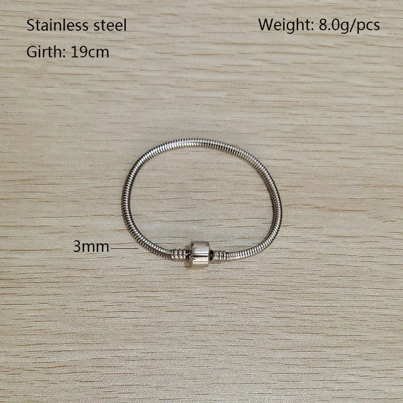 Metal Stainless Steel Waterproof Non-fading Bracelet Men's and Women's Snake Bone Chain Adjustable Bracelet Fashion Jewelry