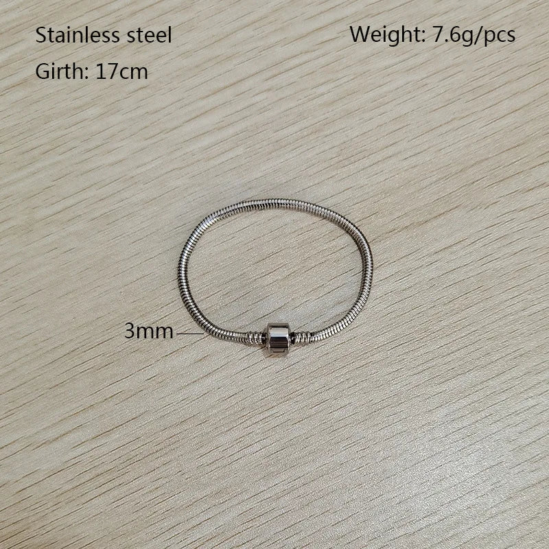 Metal Stainless Steel Waterproof Non-fading Bracelet Men's and Women's Snake Bone Chain Adjustable Bracelet Fashion Jewelry