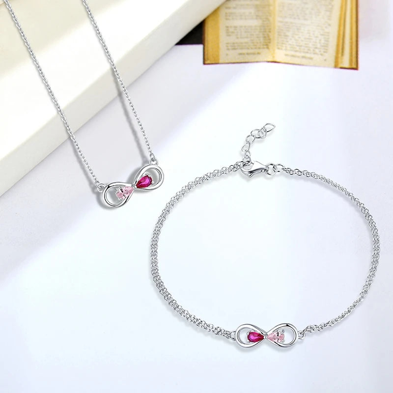 Hot Selling Bracelet 925 Silver for Women Fashion Jewelry 925 Sterling Silver Pendant Heart Zircon Bracelet