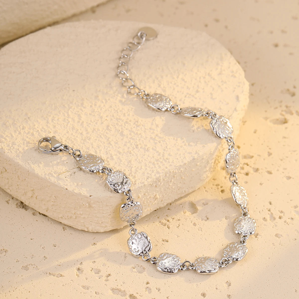 Winter Simple Geometric Texture Stainless Steel Bracelet Retro Fashion Hand Jewelry Factory Wholesale