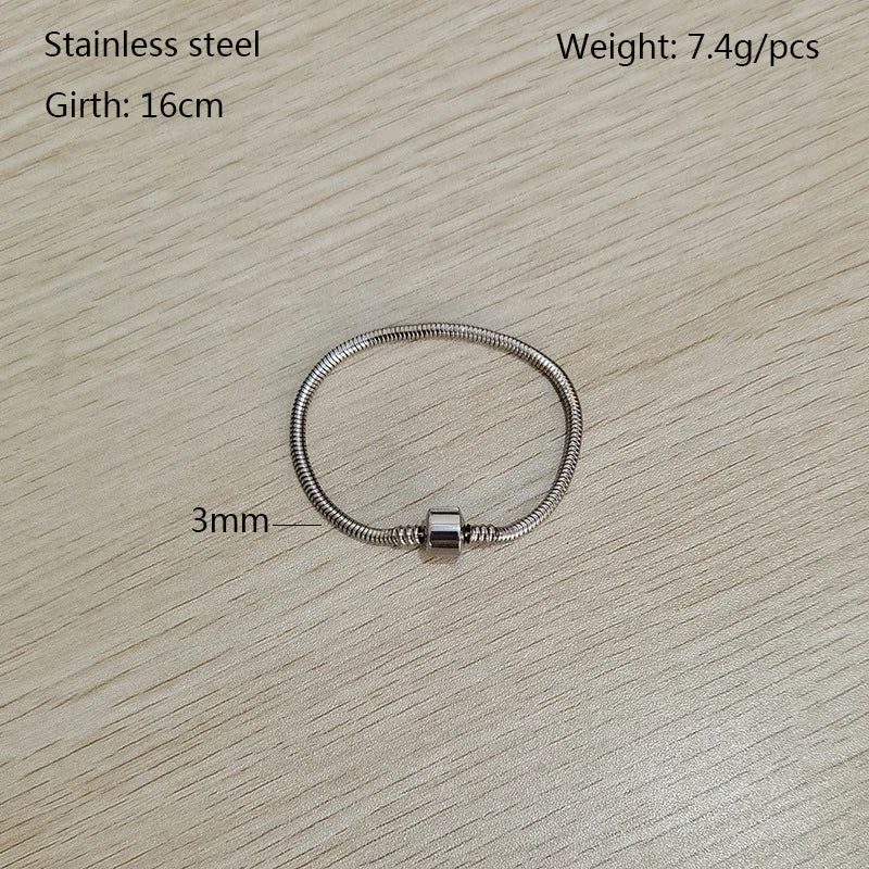 Metal Stainless Steel Waterproof Non-fading Bracelet Men's and Women's Snake Bone Chain Adjustable Bracelet Fashion Jewelry