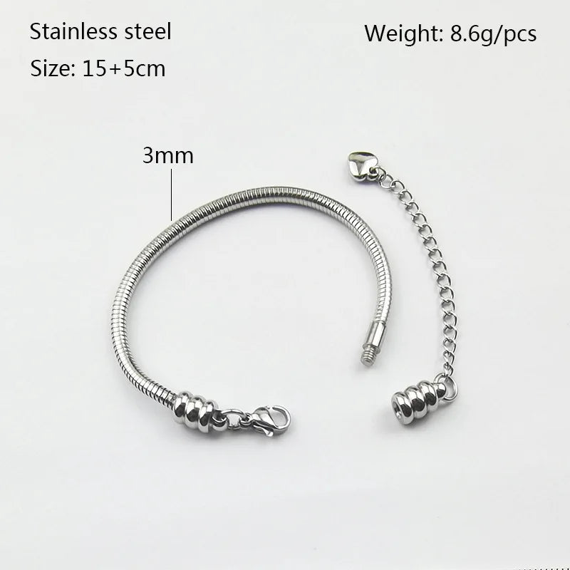 Metal Stainless Steel Waterproof Non-fading Bracelet Men's and Women's Snake Bone Chain Adjustable Bracelet Fashion Jewelry